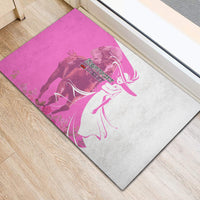 Kentucky Racing Horses Derby Hat Girl Rubber Doormat Pink Color - Wonder Print Shop