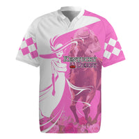 Kentucky Racing Horses Derby Hat Girl Rugby Jersey Pink Color - Wonder Print Shop