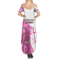 Kentucky Racing Horses Derby Hat Girl Summer Maxi Dress Pink Color - Wonder Print Shop