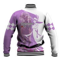 Kentucky Racing Horses Derby Hat Girl Baseball Jacket Purple Color - Wonder Print Shop