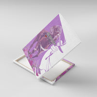 Kentucky Racing Horses Derby Hat Girl Canvas Wall Art Purple Color - Wonder Print Shop