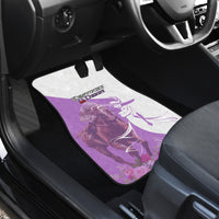 Kentucky Racing Horses Derby Hat Girl Car Mats Purple Color - Wonder Print Shop