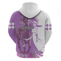 Kentucky Racing Horses Derby Hat Girl Hoodie Purple Color - Wonder Print Shop