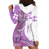 Kentucky Racing Horses Derby Hat Girl Hoodie Dress Purple Color - Wonder Print Shop