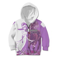 Kentucky Racing Horses Derby Hat Girl Kid Hoodie Purple Color - Wonder Print Shop