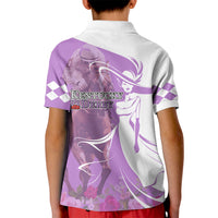 Kentucky Racing Horses Derby Hat Girl Kid Polo Shirt Purple Color - Wonder Print Shop