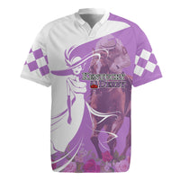 Kentucky Racing Horses Derby Hat Girl Rugby Jersey Purple Color - Wonder Print Shop