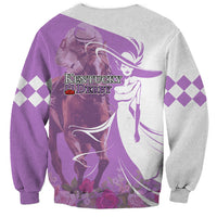 Kentucky Racing Horses Derby Hat Girl Sweatshirt Purple Color - Wonder Print Shop