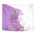 Kentucky Racing Horses Derby Hat Girl Tapestry Purple Color