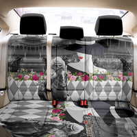Kentucky Racing Horses Derby Hat Lady Back Car Seat Cover Churchill Downs and Roses Grayscale - Wonder Print Shop