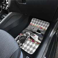 Kentucky Racing Horses Derby Hat Lady Car Mats Churchill Downs and Roses Grayscale - Wonder Print Shop
