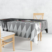 Kentucky Racing Horses Derby Hat Lady Tablecloth Churchill Downs and Roses Grayscale - Wonder Print Shop