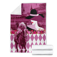 Kentucky Racing Horses Derby Hat Lady Blanket Churchill Downs and Roses Pink Out