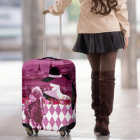 Kentucky Racing Horses Derby Hat Lady Luggage Cover Churchill Downs and Roses Pink Out - Wonder Print Shop