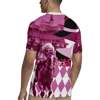 Kentucky Racing Horses Derby Hat Lady Rugby Jersey Churchill Downs and Roses Pink Out - Wonder Print Shop