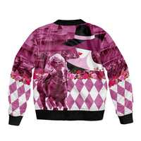 Kentucky Racing Horses Derby Hat Lady Sleeve Zip Bomber Jacket Churchill Downs and Roses Pink Out - Wonder Print Shop