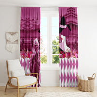 Kentucky Racing Horses Derby Hat Lady Window Curtain Churchill Downs and Roses Pink Out - Wonder Print Shop