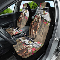 Kentucky Racing Horses Derby Hat Woman Car Seat Cover Churchill Downs and Shoehorse Roses - Wonder Print Shop