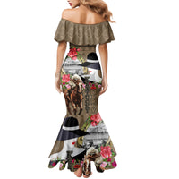 Kentucky Racing Horses Derby Hat Woman Mermaid Dress Churchill Downs and Shoehorse Roses - Wonder Print Shop