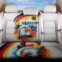 German Unity Day Back Car Seat Cover Germany Flag with Eagle Head and Emblem