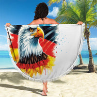German Unity Day Beach Blanket Germany Flag with Eagle Head and Emblem