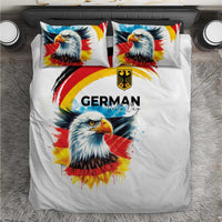German Unity Day Bedding Set Germany Flag with Eagle Head and Emblem