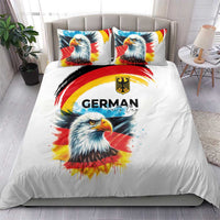 German Unity Day Bedding Set Germany Flag with Eagle Head and Emblem