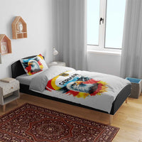 German Unity Day Bedding Set Germany Flag with Eagle Head and Emblem
