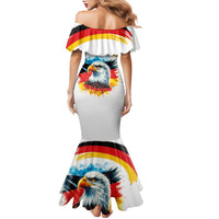 German Unity Day Family Matching Mermaid Dress and Hawaiian Shirt Germany Flag with Eagle Head and Emblem