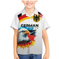 German Unity Day Family Matching Mermaid Dress and Hawaiian Shirt Germany Flag with Eagle Head and Emblem