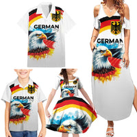 German Unity Day Family Matching Summer Maxi Dress and Hawaiian Shirt Germany Flag with Eagle Head and Emblem