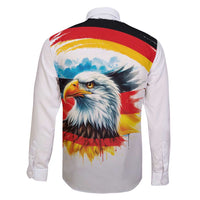 German Unity Day Family Matching Summer Maxi Dress and Hawaiian Shirt Germany Flag with Eagle Head and Emblem