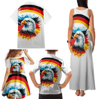 German Unity Day Family Matching Tank Maxi Dress and Hawaiian Shirt Germany Flag with Eagle Head and Emblem