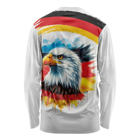 German Unity Day Long Sleeve Shirt Germany Flag with Eagle Head and Emblem