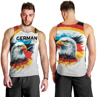 German Unity Day Men Tank Top Germany Flag with Eagle Head and Emblem