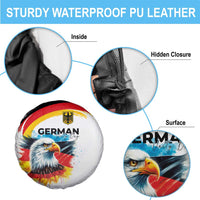 German Unity Day Spare Tire Cover Germany Flag with Eagle Head and Emblem