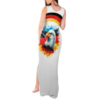 German Unity Day Tank Maxi Dress Germany Flag with Eagle Head and Emblem