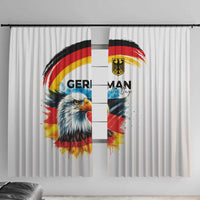 German Unity Day Window Curtain Germany Flag with Eagle Head and Emblem