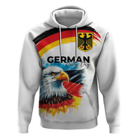 German Unity Day Zip Hoodie Germany Flag with Eagle Head and Emblem