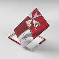 Malta Independence Day Canvas Wall Art National Flag with Maltese Cross and Emblem