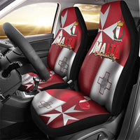 Malta Independence Day Car Seat Cover National Flag with Maltese Cross and Emblem