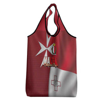 Malta Independence Day Grocery Bag National Flag with Maltese Cross and Emblem