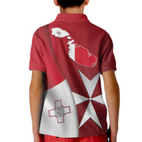 Malta Independence Day Kid Polo Shirt National Flag with Maltese Cross and Emblem