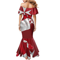 Malta Independence Day Mermaid Dress National Flag with Maltese Cross and Emblem