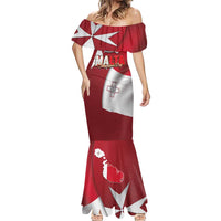 Malta Independence Day Mermaid Dress National Flag with Maltese Cross and Emblem