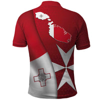 Malta Independence Day Polo Shirt National Flag with Maltese Cross and Emblem