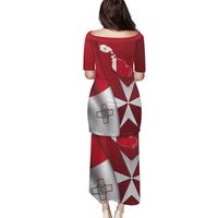 Malta Independence Day Puletasi National Flag with Maltese Cross and Emblem