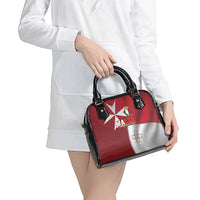Malta Independence Day Shoulder Handbag National Flag with Maltese Cross and Emblem
