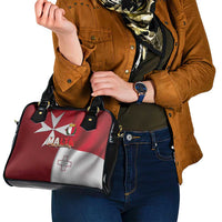 Malta Independence Day Shoulder Handbag National Flag with Maltese Cross and Emblem