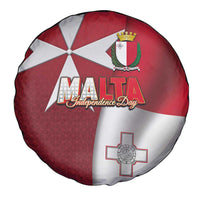 Malta Independence Day Spare Tire Cover National Flag with Maltese Cross and Emblem